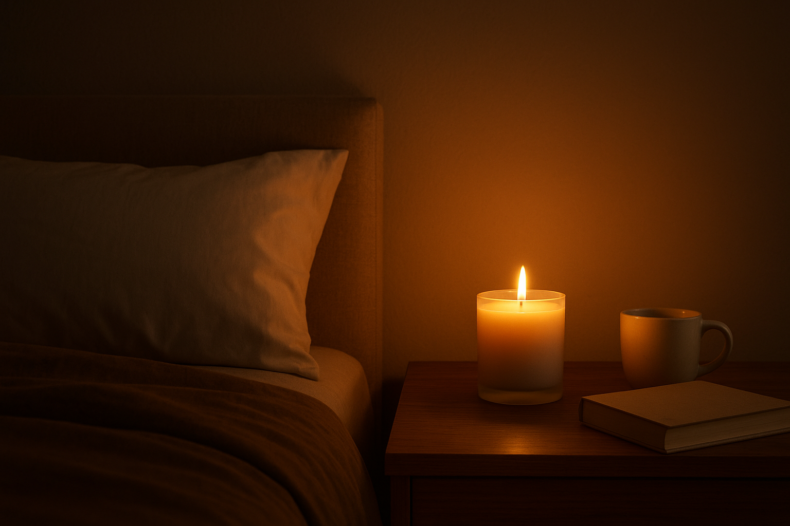Velas aromáticas para desacelerar a mente antes de dormir