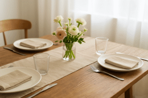 O valor de uma mesa posta simples e acolhedora