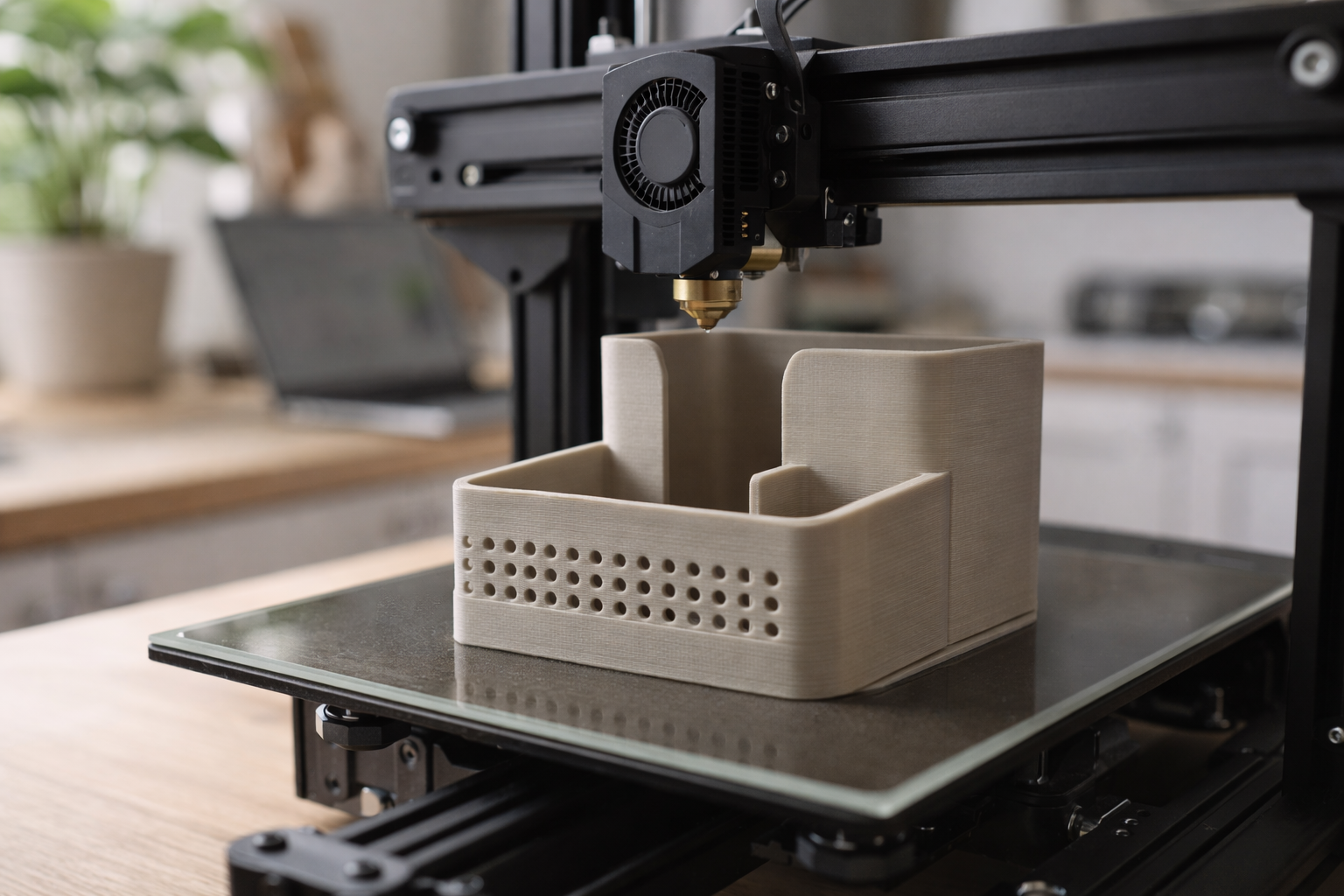 Impressão 3D na Casa Funcional: Modelos Úteis que Transformam o Dia a Dia Impressora 3D criando objeto funcional doméstico