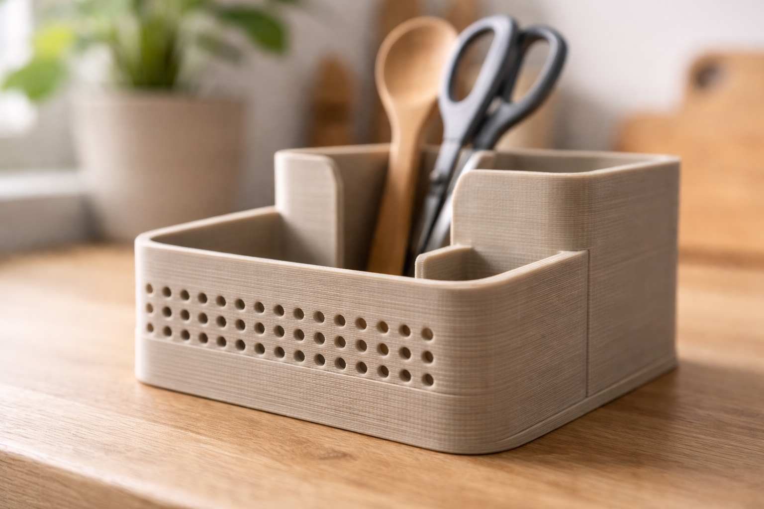 Impressão 3D na Casa Funcional: Modelos Úteis que Transformam o Dia a Dia Textura de material PLA usado em impressão 3D doméstica